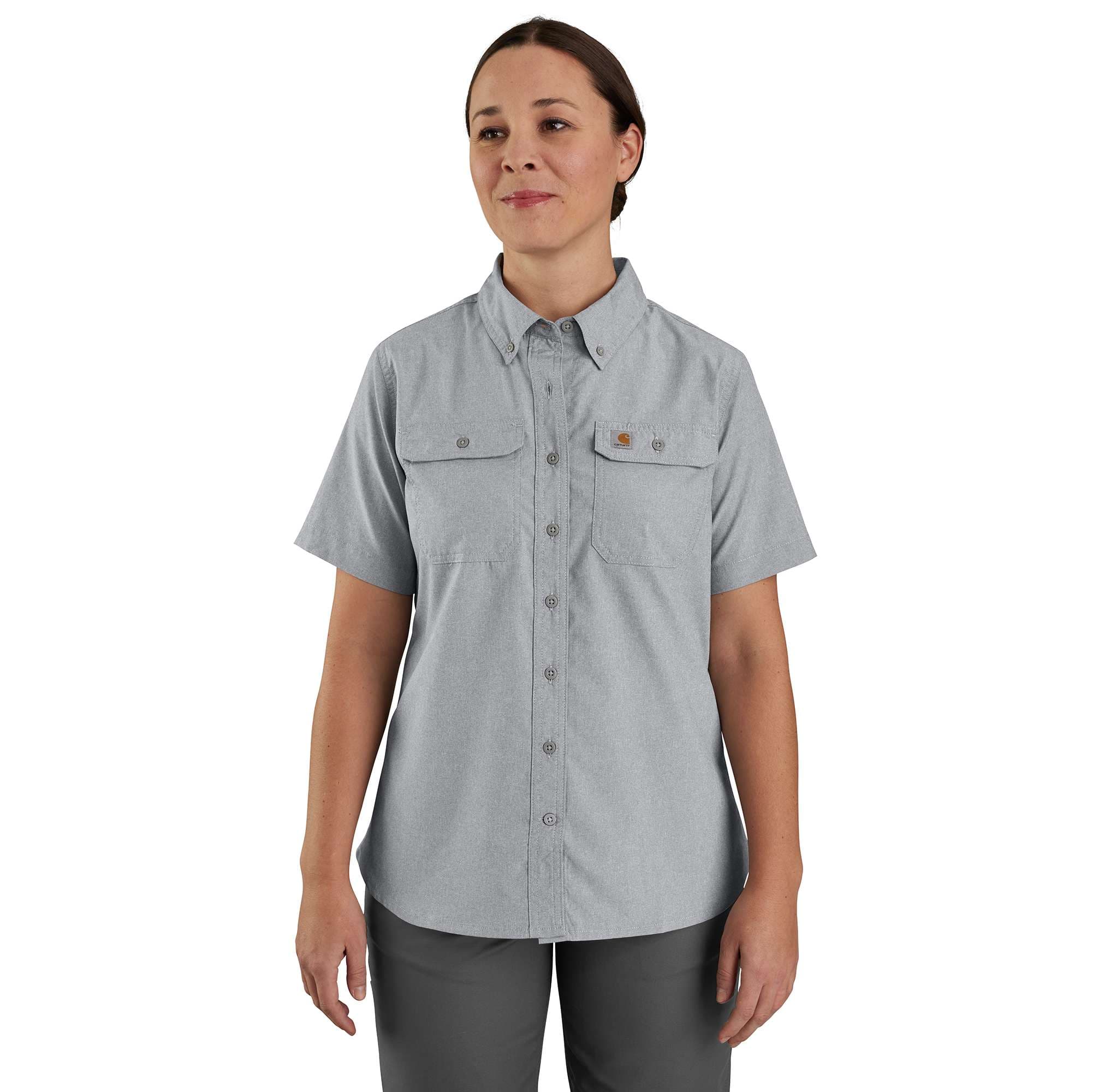 CARHARTT FORCE RELAXED FIT LIGHTWEIGHT LONG-SLEEVE BUTTON DOWN SHIRT - ID  Apparel