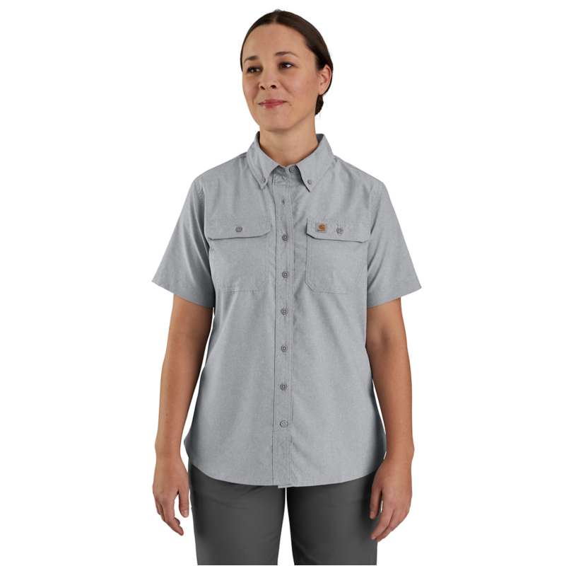 Carhartt  Steel Women's Carhartt Force® Relaxed Fit Lightweight Short-Sleeve Shirt