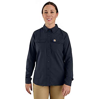 Carhartt Women's Navy Women's Carhartt Force® Relaxed Fit Lightweight Long Sleeve Shirt