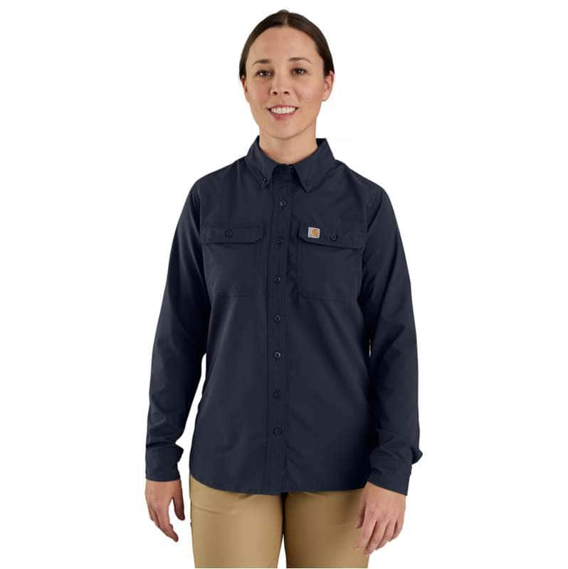 Carhartt  Navy Women's Carhartt Force® Relaxed Fit Lightweight Long Sleeve Shirt