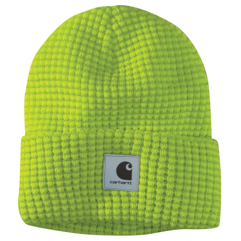Carhartt  Brite Lime Knit Reflective Patch Beanie