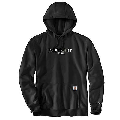 Carhartt Men's Black Carhartt Force® Relaxed Fit Lightweight Logo Graphic Hoodie