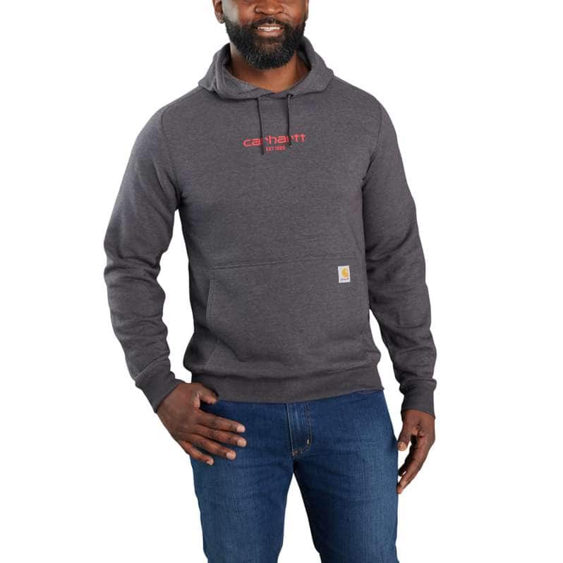 Carhartt  Carbon Heather Carhartt Force® Relaxed Fit Lightweight Logo Graphic Hoodie