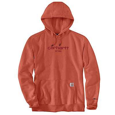 Carhartt Men's Desert Orange Heather Carhartt Force® Relaxed Fit Lightweight Logo Graphic Sweatshirt