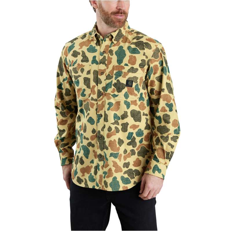 Rugged Flex® Relaxed Fit Midweight Flannel Camo LongSleeve Shirt Men