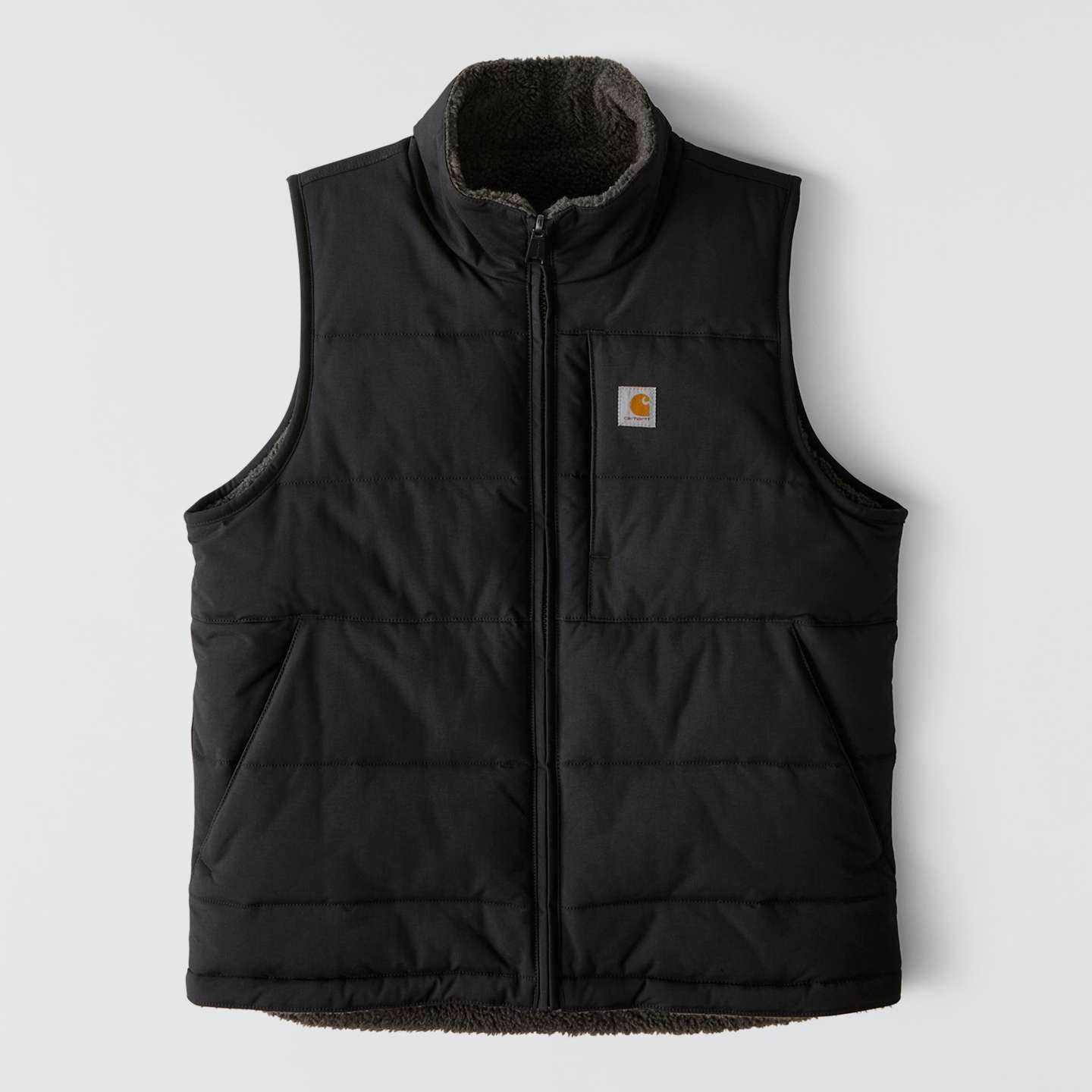 Женский жилет Carhartt Montana Puffer Vest - Insulated - Reversible, цвет: Чёрный — фото 8