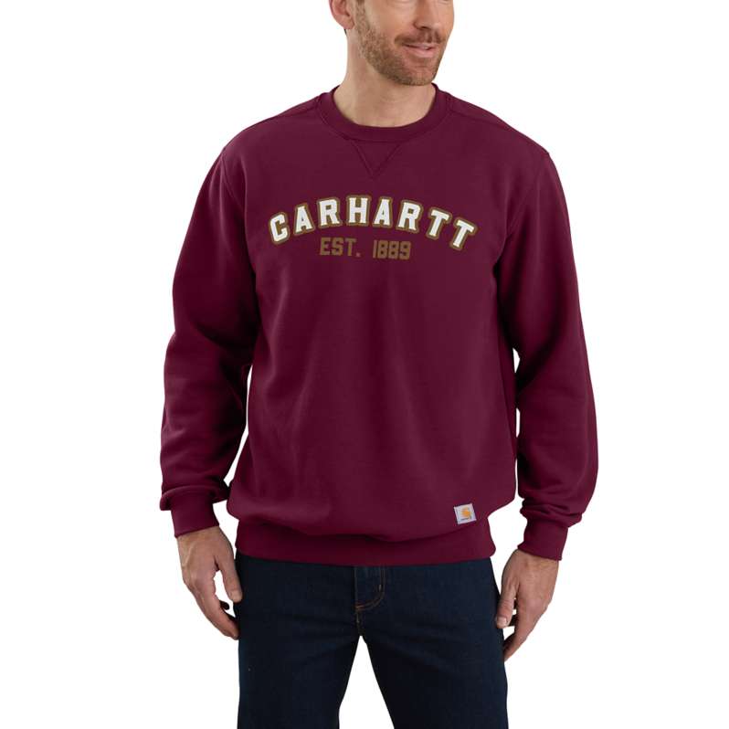 Carhartt  Port Loose Fit Midweight Crewneck Block Logo Graphic Sweatshirt