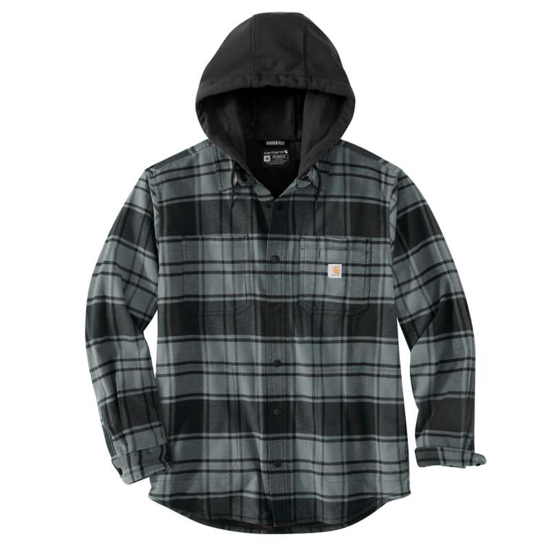Carhartt  Elm Rugged Flex® Relaxed Fit Flannel Fleece Lined Hooded Shirt Jac