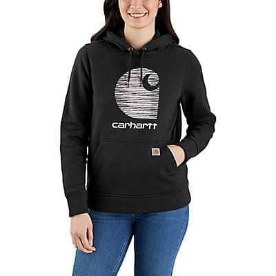 Carhartt Women's Slate Green Heather Women's Rain Defender® Relaxed Fit Midweight Graphic Sweatshirt