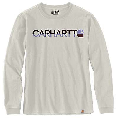 Carhartt Women's Malt Women's Loose Fit Heavyweight Long Sleeve Carhartt Block Graphic T-Shirt