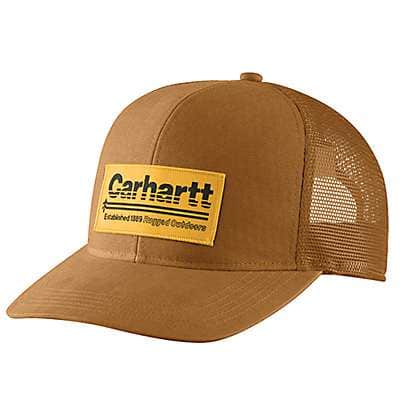 Carhartt Men's Carhartt Brown Canvas Mesh-Back Outdoors Patch Cap