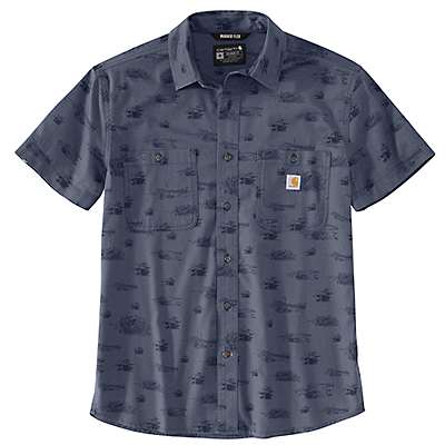 Carhartt Men's Bluestone Archive Print Rugged Flex® Relaxed Fit Lightweight Short-Sleeve Plaid Shirt