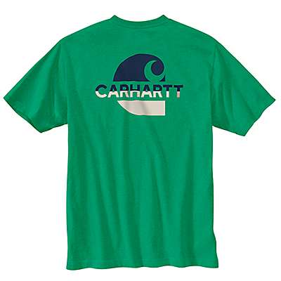 Carhartt Men's Malachite Loose Fit Heavyweight Short-Sleeve Pocket C Graphic T-Shirt
