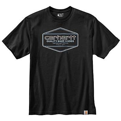 Carhartt Men's Black Loose Fit Heavyweight Short-Sleeve Quality Graphic T-Shirt