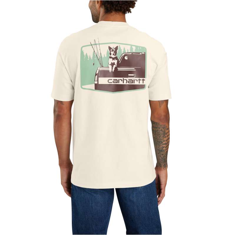 Loose Fit Heavyweight ShortSleeve Pocket Dog Graphic TShirt Men's