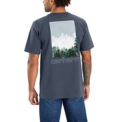 Carhartt Men's Bluestone Relaxed Fit Heavyweight Short-Sleeve Pocket Outdoors Graphic T-Shirt