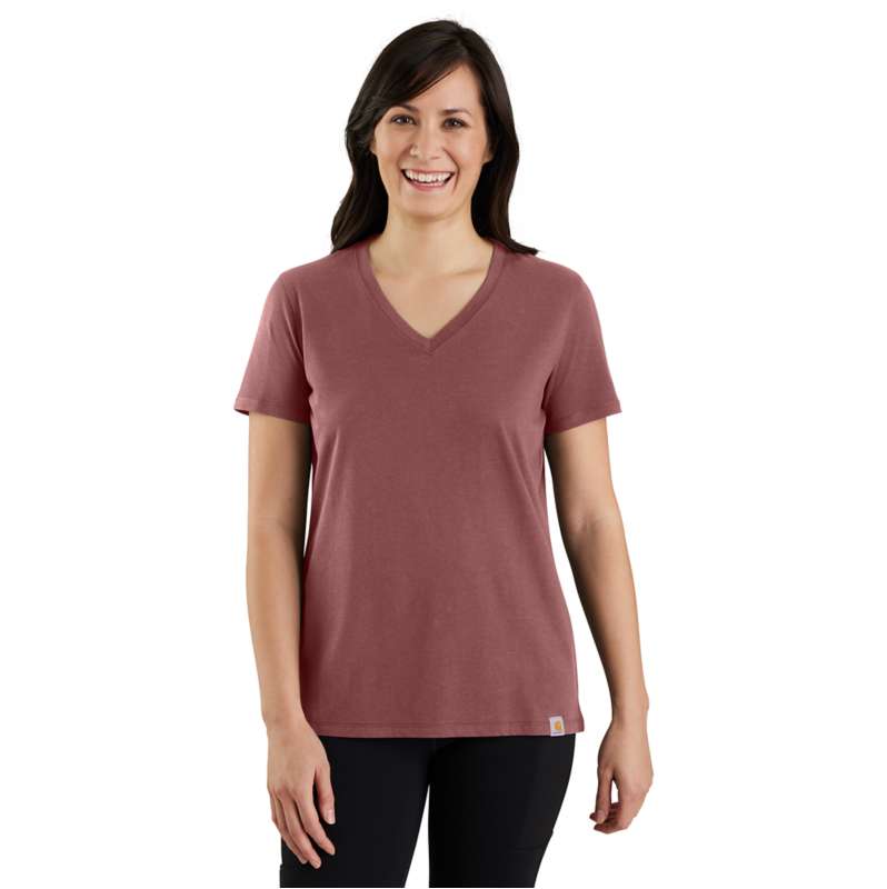 Carhartt  Apple Butter Women's TENCEL™ Fiber Series Relaxed Fit Short-Sleeve V-neck T-Shirt