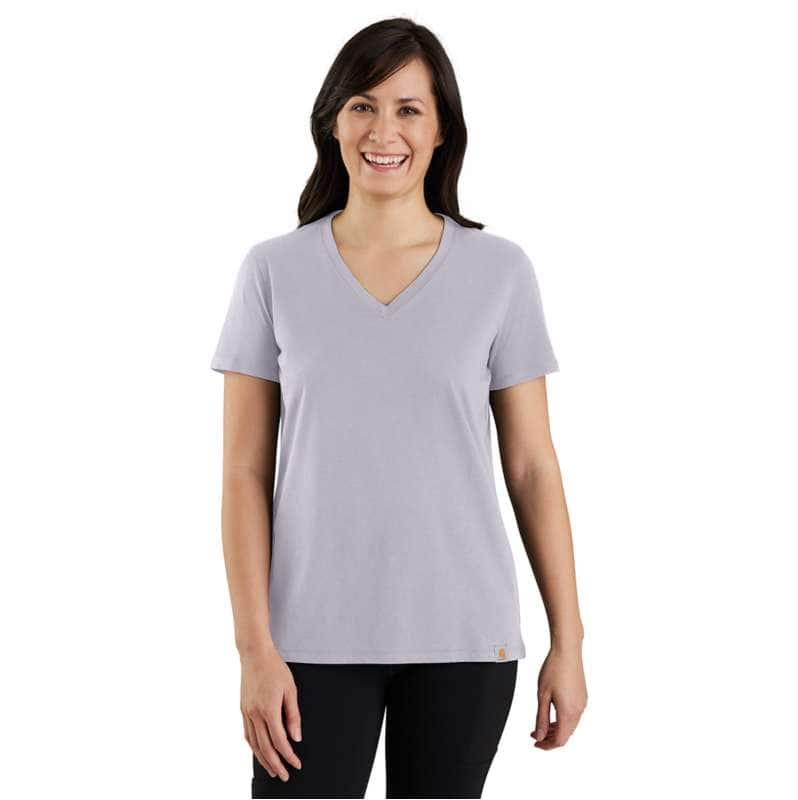 Carhartt  Lilac Haze Women's TENCEL™ Fiber Series Relaxed Fit Short-Sleeve V-neck T-Shirt