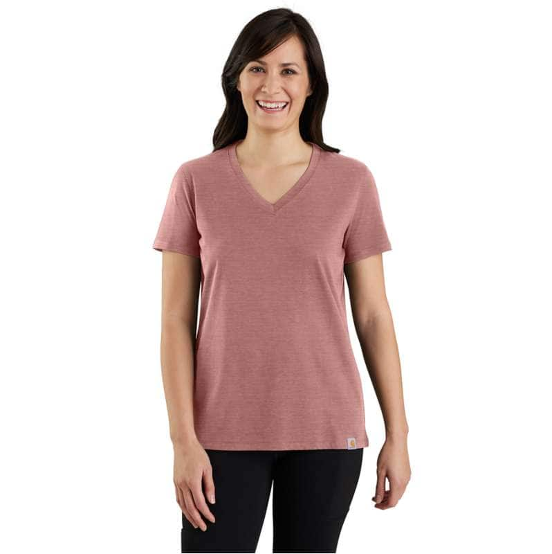 Carhartt  Fresh Lavender Women's TENCEL™ Fiber Series Relaxed Fit Short-Sleeve V-neck T-Shirt