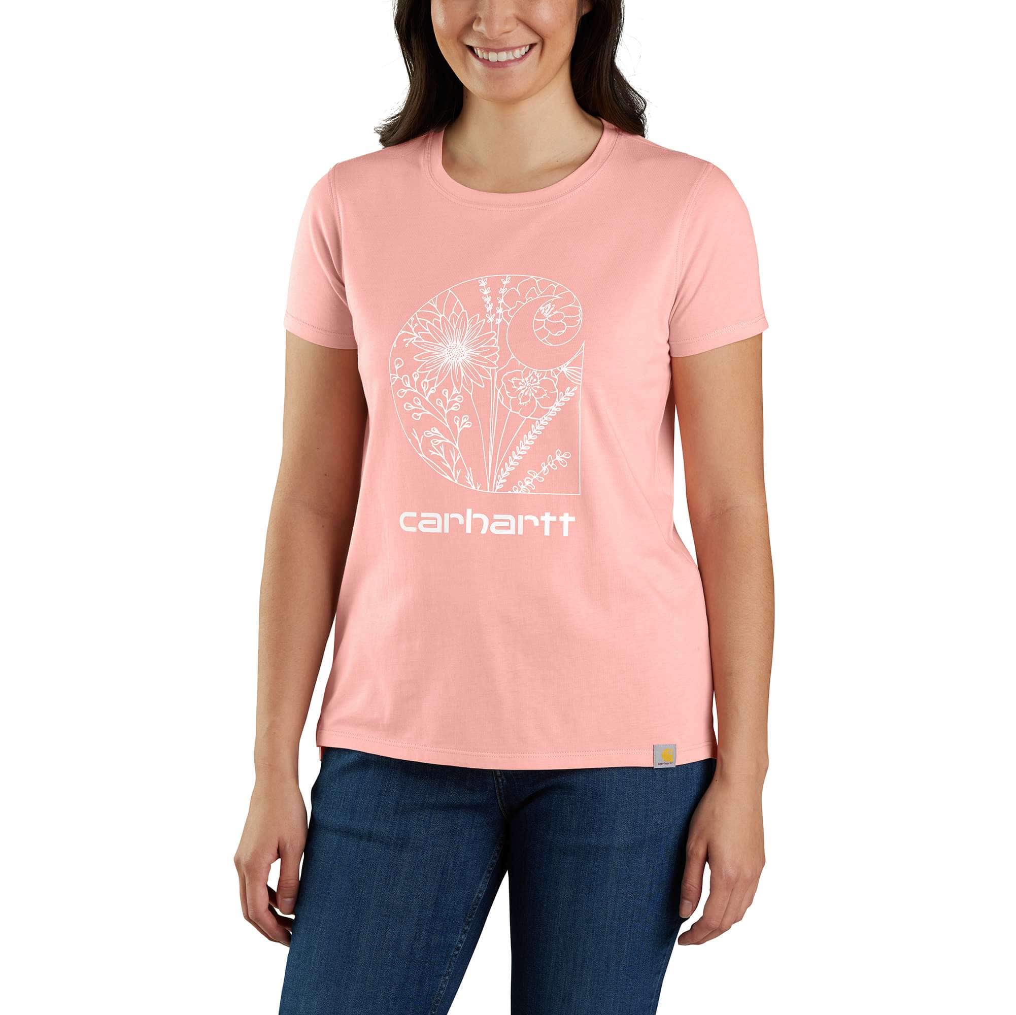 Carhartt Women's Tencel™ Relaxed Fit Lightweight Short-Sleeve Floral Logo T-Shirt