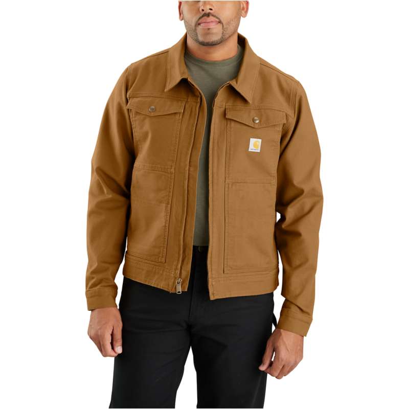 Carhartt  Carhartt Brown Rugged Flex® Relaxed Fit Duck Jacket - 1 Warm Rating