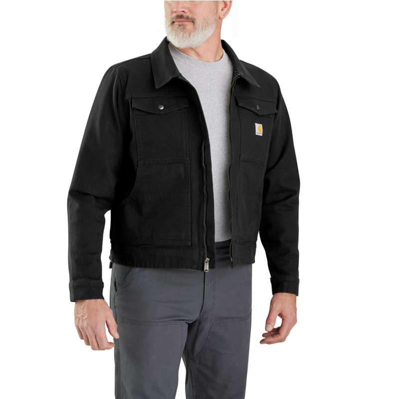 Carhartt  Black Rugged Flex® Relaxed Fit Duck Jacket - 1 Warm Rating