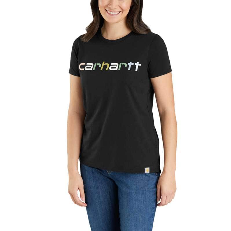 Carhartt  Black Women's Tencel™ Relaxed Fit Lightweight Short-Sleeve Logo Graphic T-Shirt