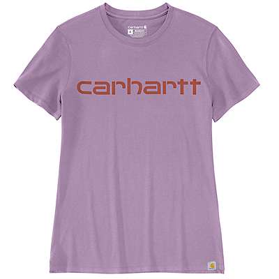 Carhartt Women's Black Women's Tencel™ Relaxed Fit Lightweight Short-Sleeve Logo Graphic T-Shirt