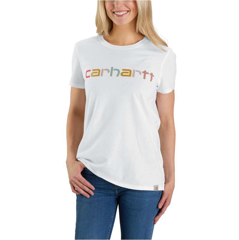 Carhartt  White Women's TENCEL™ Fiber Series Relaxed Fit Short-Sleeve Logo T-Shirt