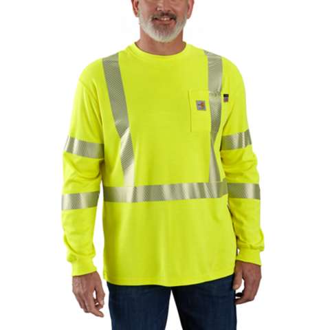 Мужские футболки Carhartt FR HV Force Loose LS Class 3 T-Shirt