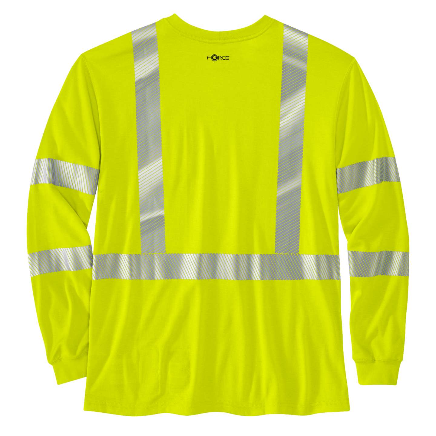 Мужская футболка Carhartt FR HV Force Loose LS Class 3, цвет: Лаймовый — фото 2