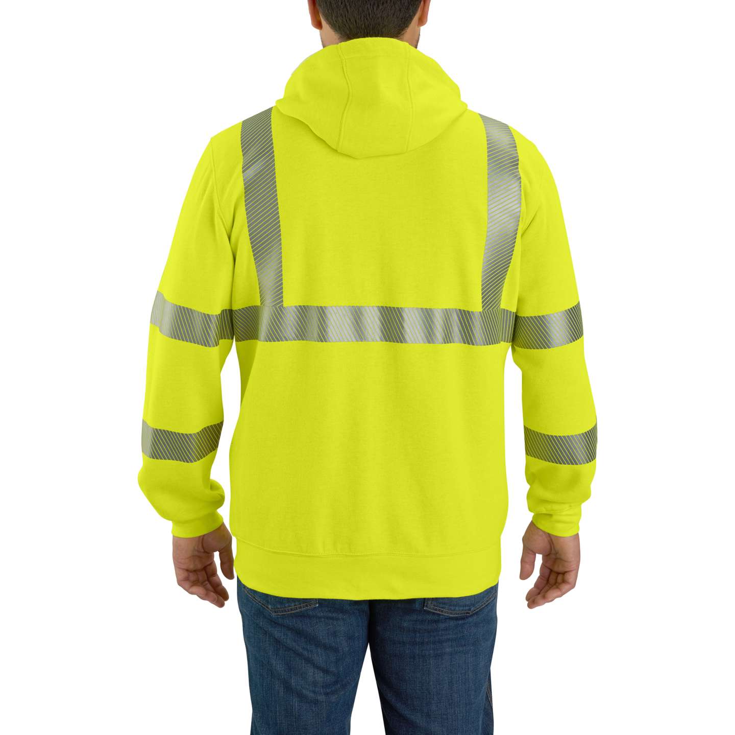 Мужская толстовка Carhartt FR HV Force Full Zip Class 3, цвет: Лаймовый — фото 2