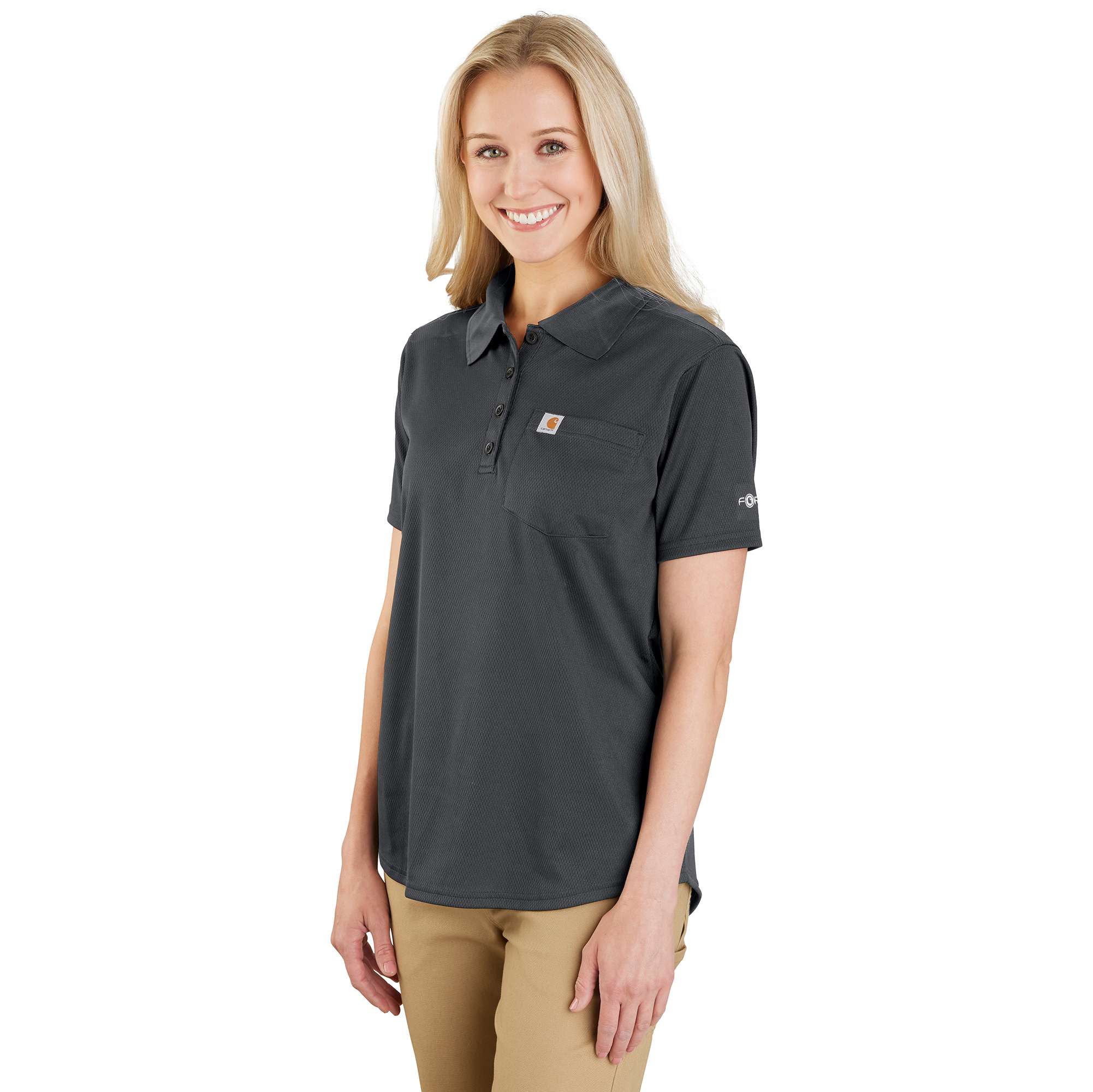 Carhartt Women's Carhartt Force® Relaxed Fit Lightweight Short-Sleeve Pocket Polo