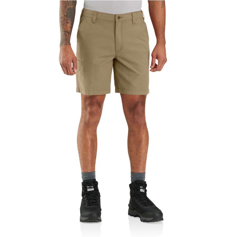 Carhartt  Dark Khaki Rugged Flex® Relaxed Fit Canvas Work Short
