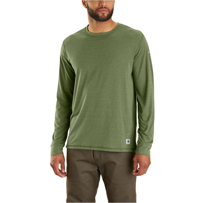 Carhartt  Chive Heather Carhartt Force® Long-Sleeve Midweight T-Shirt