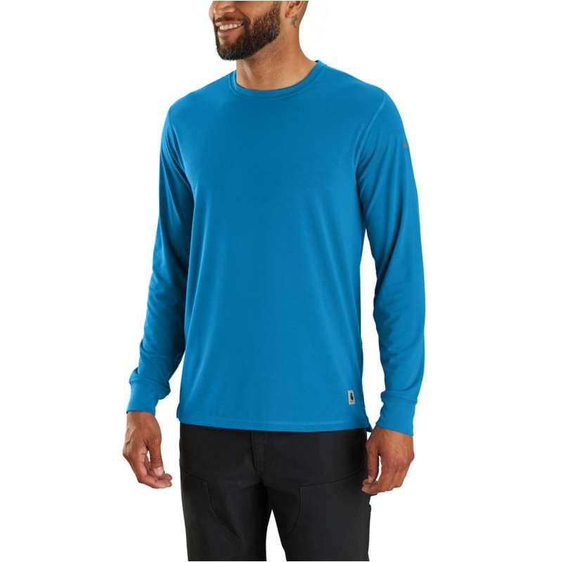 Carhartt  Marine Blue Carhartt Force® Long-Sleeve Midweight T-Shirt