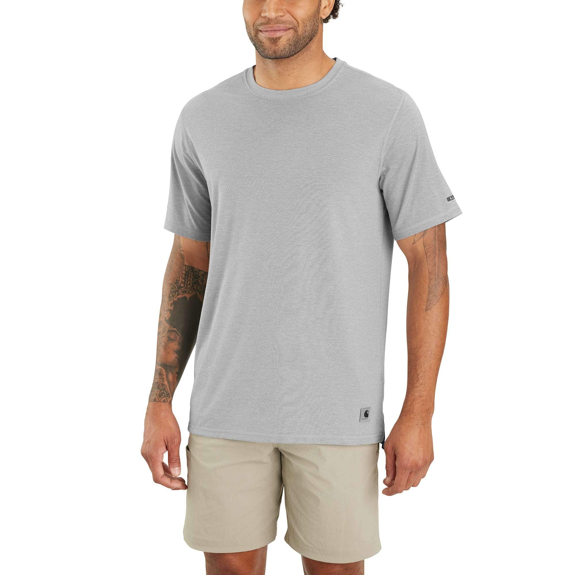 Carhartt Men's Carbon Heather Carhartt Force® Relaxed Fit Short-Sleeve Lightweight T-Shirt