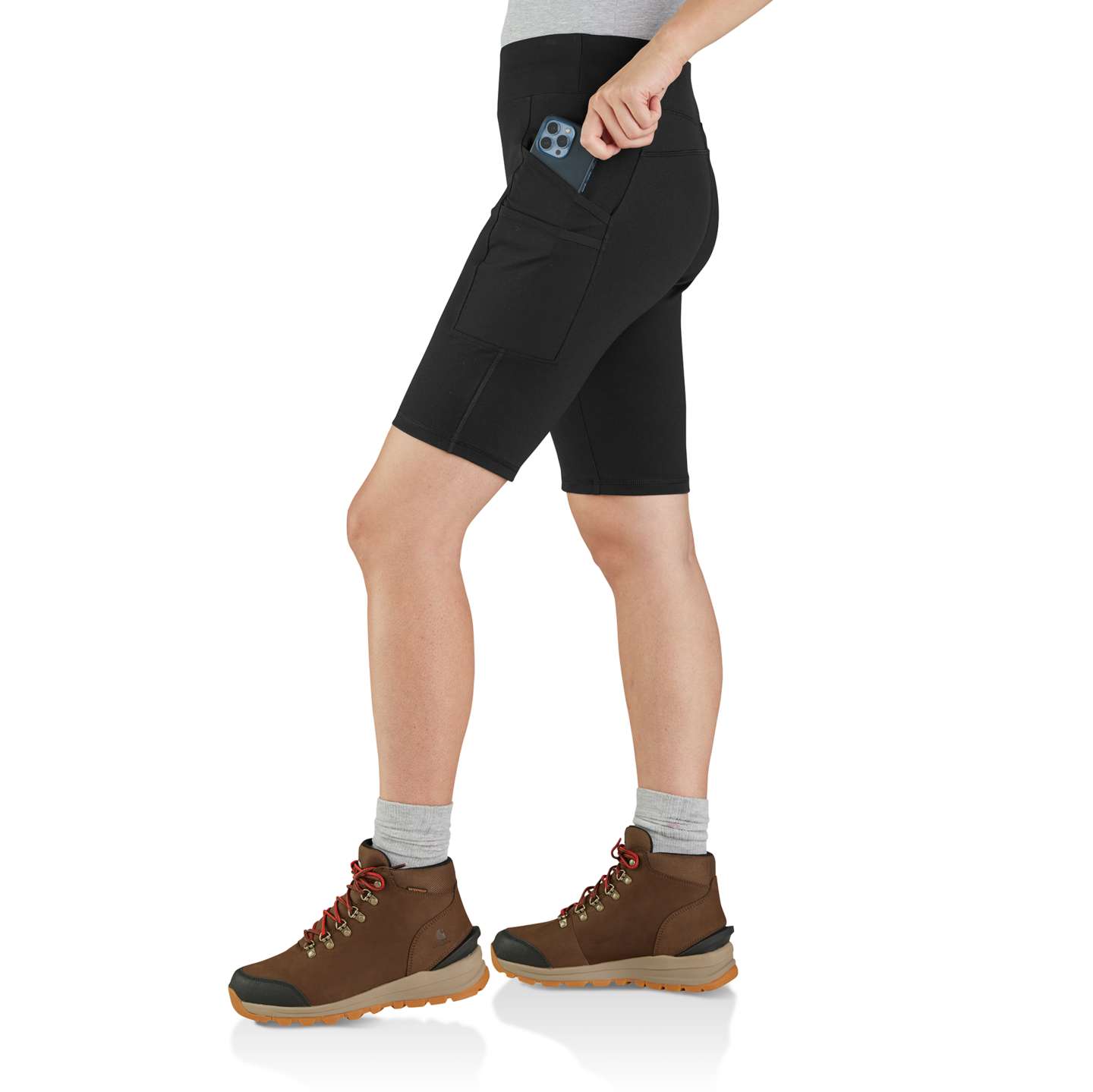 Женские шорты Carhartt Force® Fitted Lightweight Utility, цвет: Чёрный — фото 4