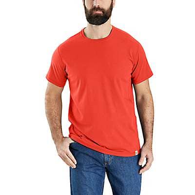 Carhartt Men's Cherry Tomato Carhartt Force® Relaxed Fit Midweight Short-Sleeve T-Shirt