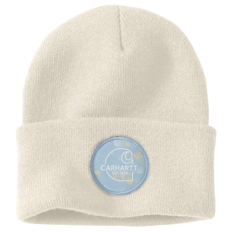 Knit Watercolor Camo Patch Beanie Men's Cyber Monday Deals Carhartt