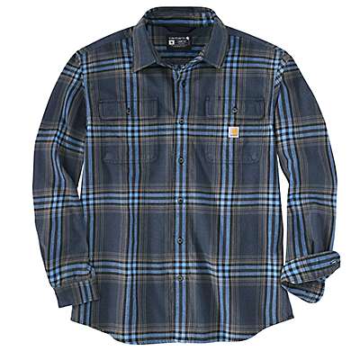 Carhartt Men's Shadow Loose Fit Heavyweight Flannel Long-Sleeve Plaid Shirt
