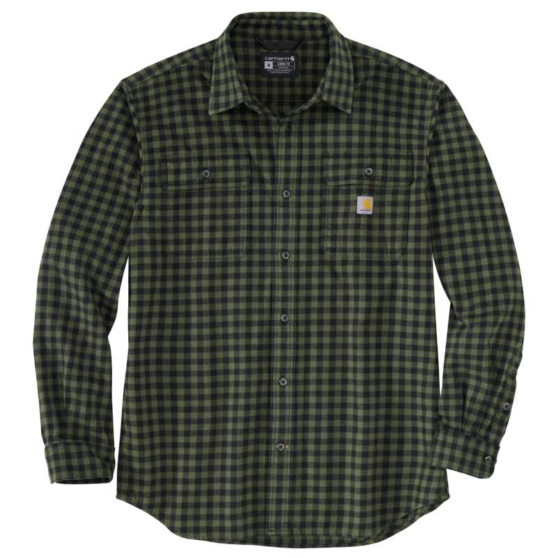 Loose Fit Heavyweight Flannel Long-Sleeve Plaid Shirt | Men's Best ...