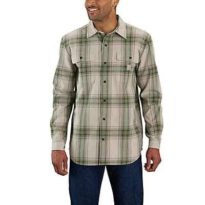Carhartt Men's Chive Loose Fit Heavyweight Flannel Long-Sleeve Plaid Shirt