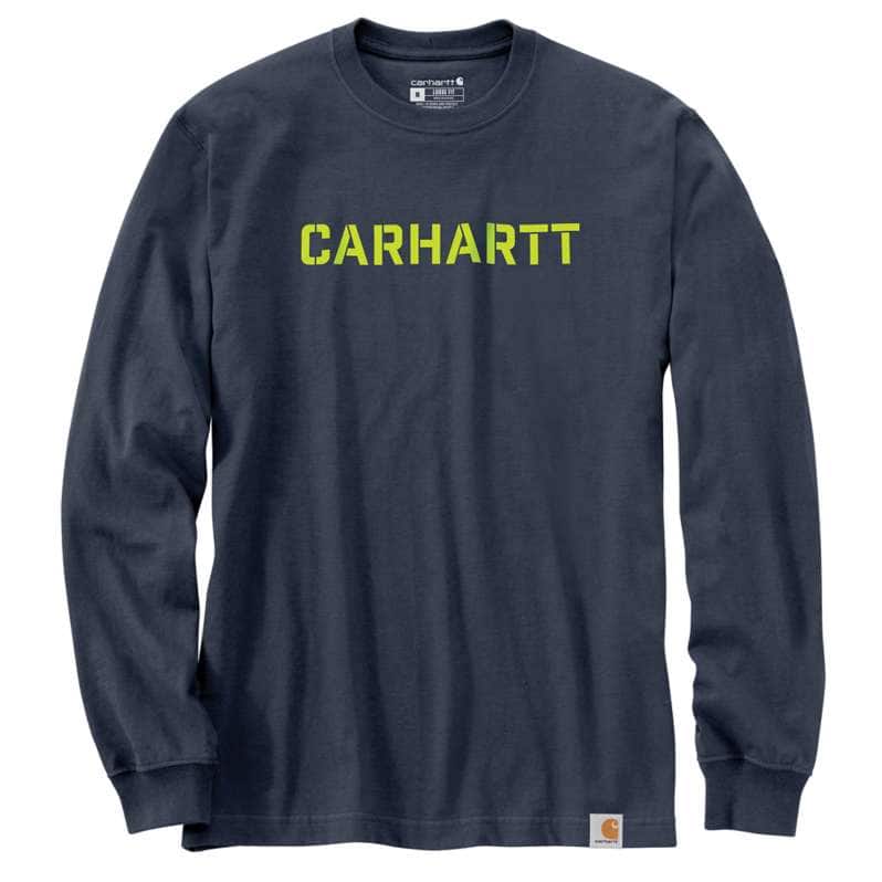 Loose Fit Heavyweight Long-Sleeve Logo Graphic T-Shirt | Men's and Women's  Blue Gear | Carhartt