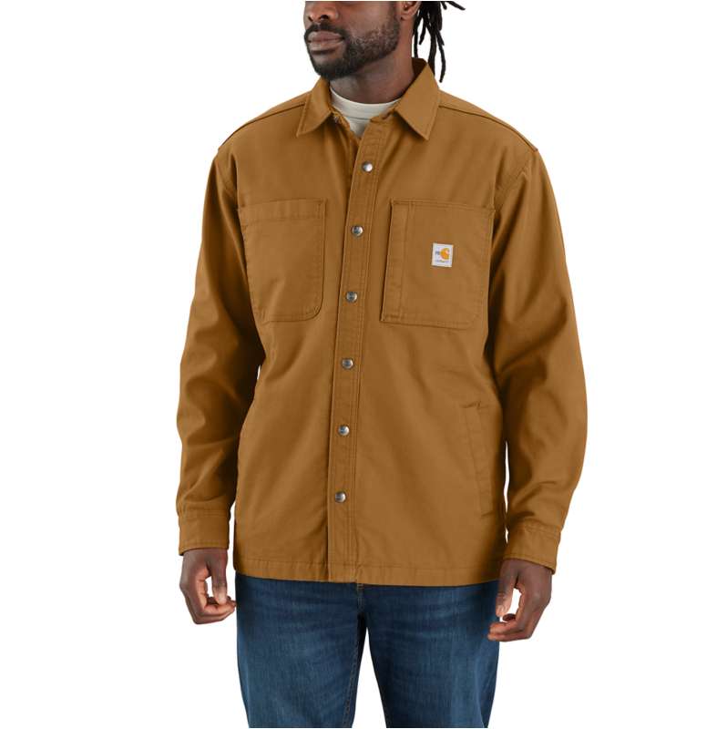 Carhartt  Carhartt Brown Flame-Resistant Rugged Flex® Canvas Shirt Jac