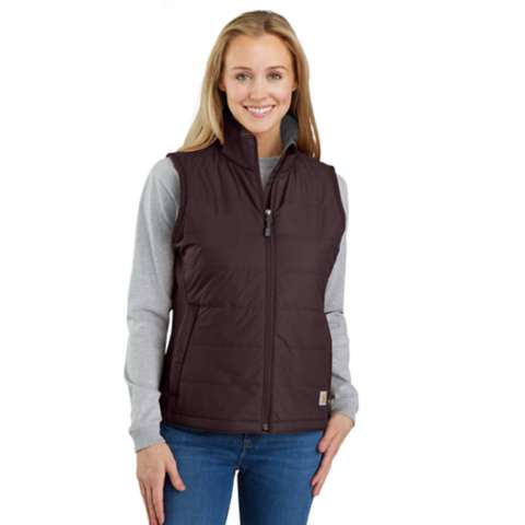 Женский жилет Carhartt Puffer Vest - Relaxed Fit - Rain Defender®, цвет: Ежевичный