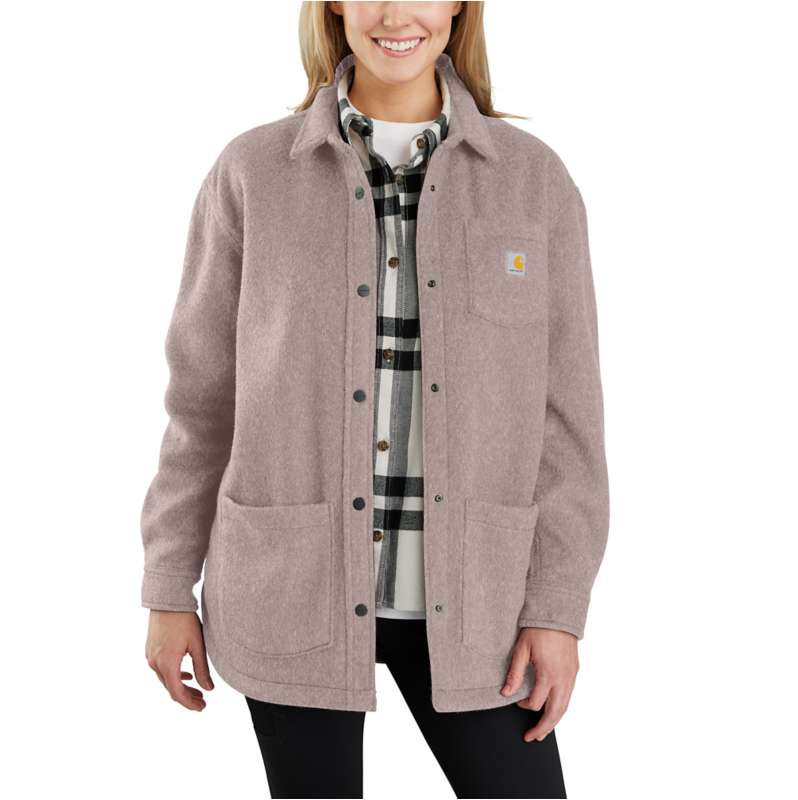 Carhartt  Mink Women's Loose Fit Brushed Fleece Shirt Jac