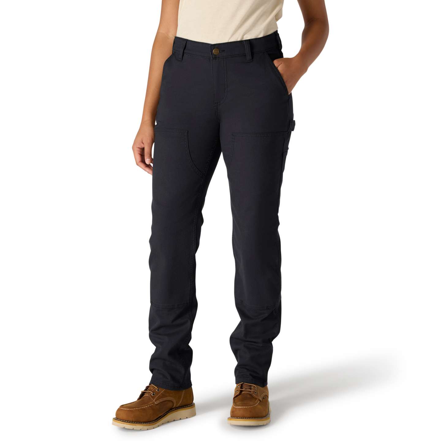 Женские брюки Carhartt Essential Ashland Double-Front Pant, цвет: Чёрный — фото 1