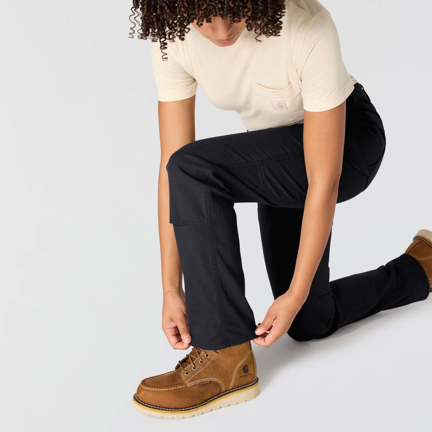 Женские брюки Carhartt Essential Ashland Double-Front Pant, цвет: Чёрный — фото 6