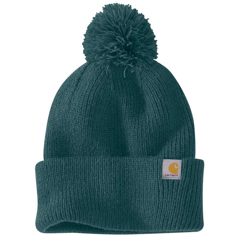 Carhartt  Greenstone Women's Knit Pom-Pom Cuffed Beanie
